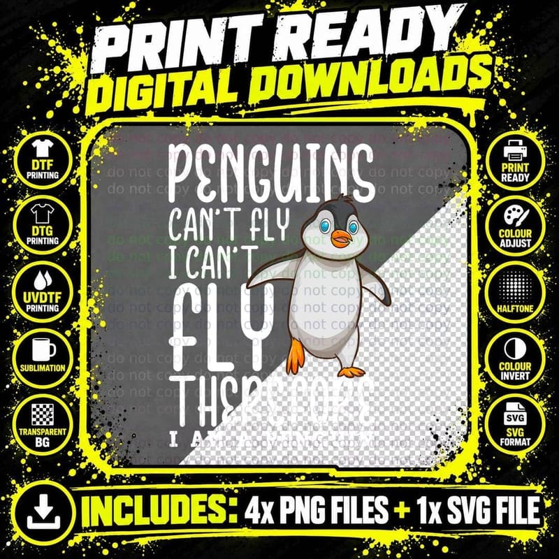 Amazing Penguin Apparel. Funny Quote Kids Girls Boys Png SVG Digital Bundle