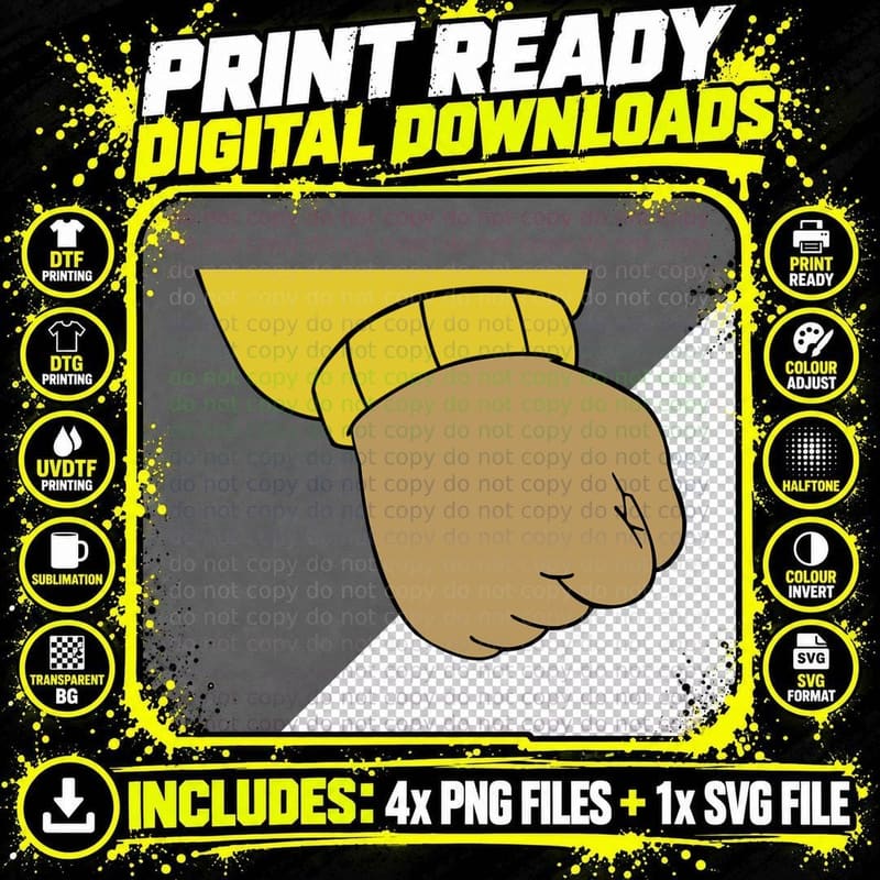 Arthur's Clenched Fist -Arthur Fist Memes a Dank Meme Png SVG Digital Bundle