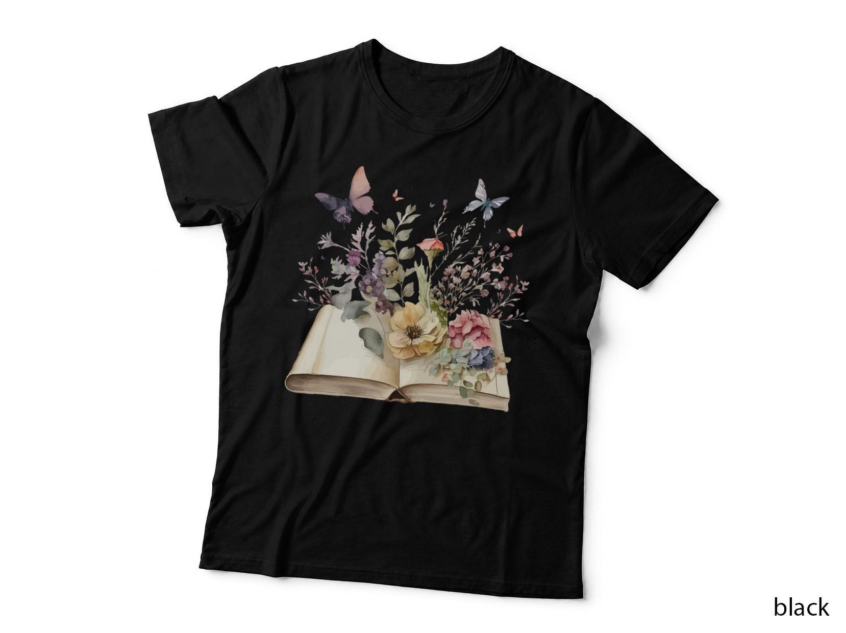 BOOKS GROW YOUR MIND Flowers Growing from Book Reader Meme T-Shirt