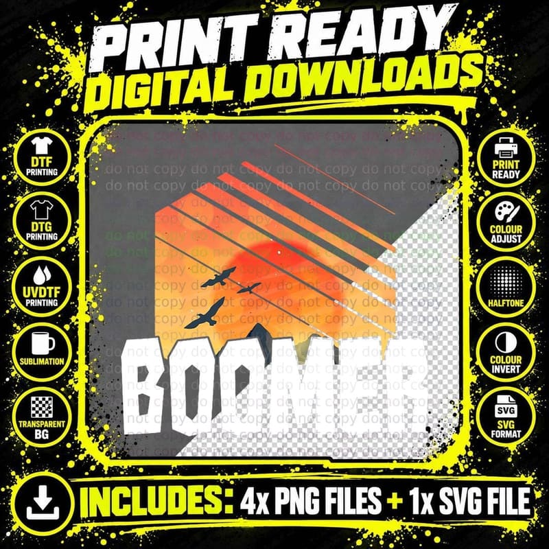 Boomer - Vintage Millennial Meme T-Shirt Png SVG Digital Bundle