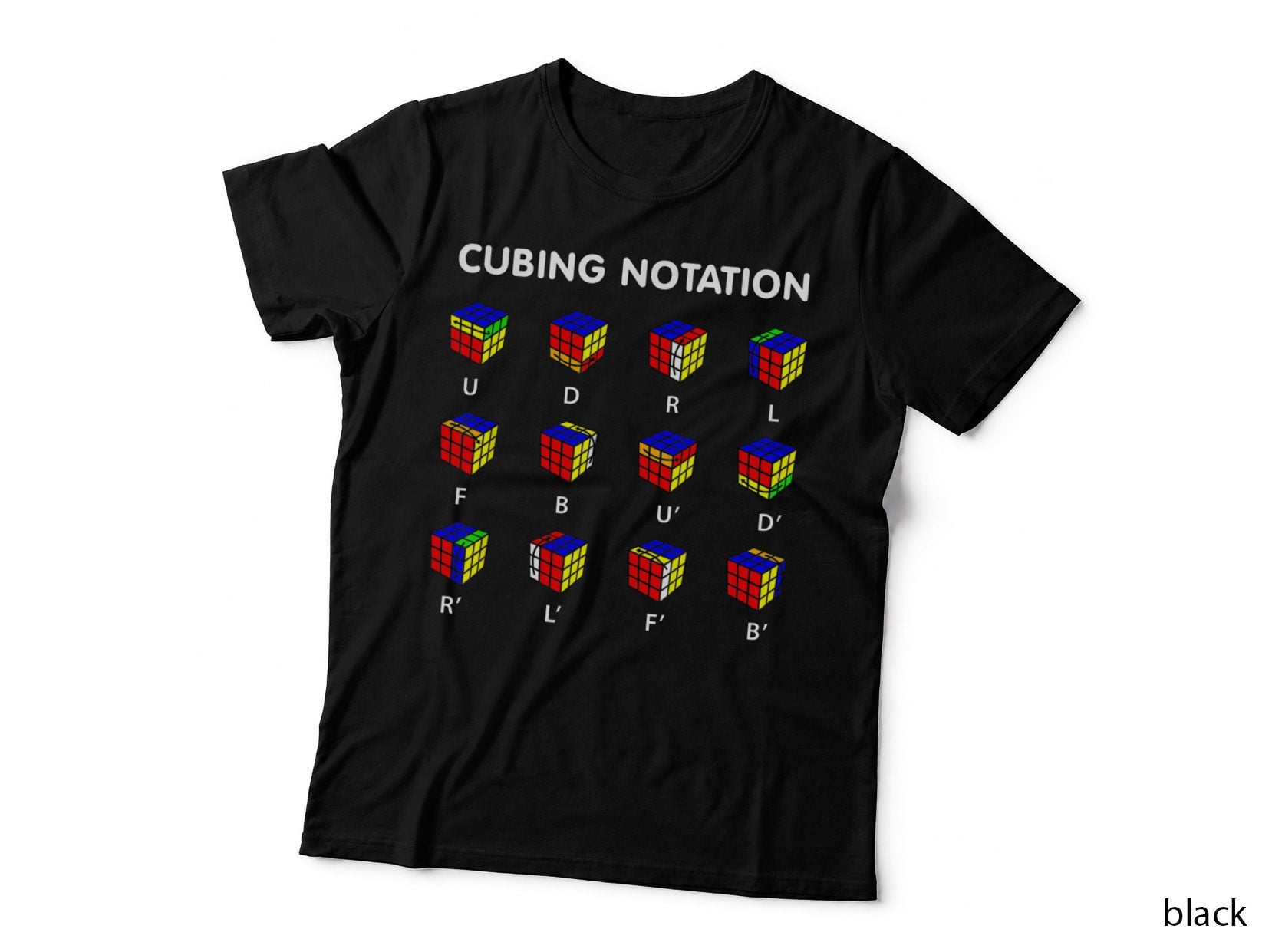Cubing Notation Funny Speed Cubing Math T-Shirt