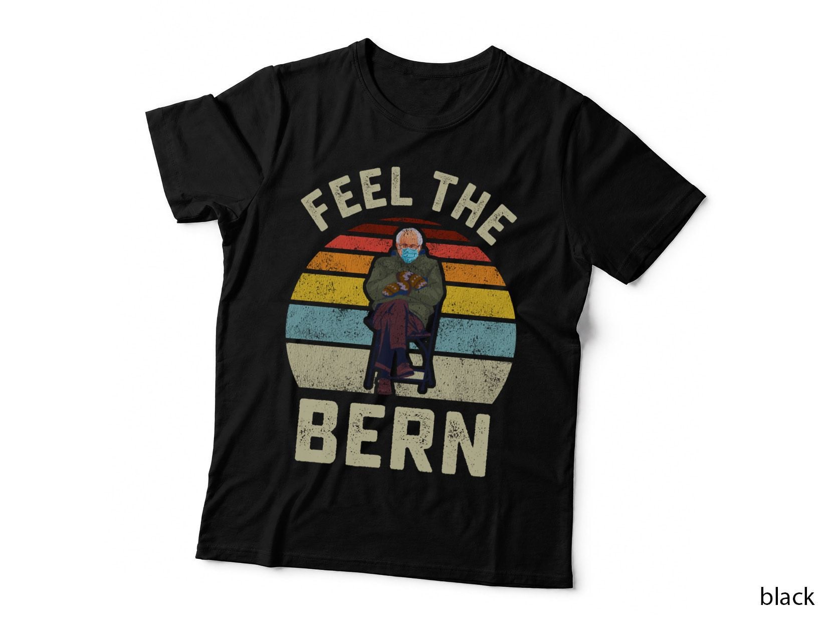 Feel the Bern Bernie Sanders Mittens Vintage Funny Meme Pullover Hoodie T-Shirt