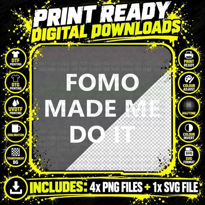 Fomo Coco Made Me Do It Parody Funny Fomo Meme Pullover Png SVG Digital Bundle