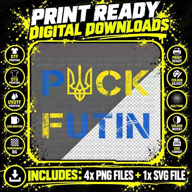 Funny Anti Putin Meme I Stand with Ukraine Ukrainian Png SVG Digital Bundle