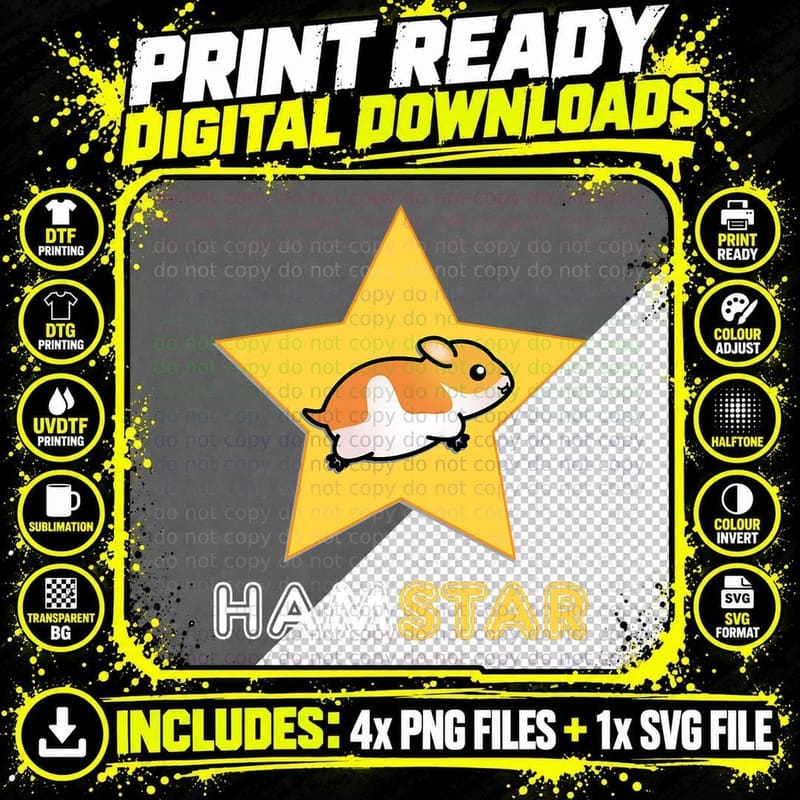 Funny Cool Hamster Owner Stuff Humor Pun Outfit Gift Png SVG Digital Bundle