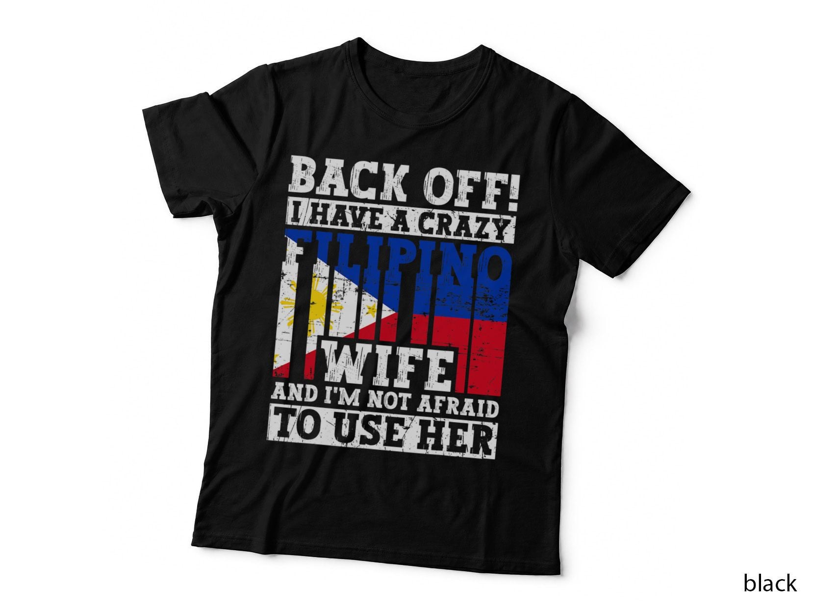 Funny Filipino Husband Philippines Flag Roots Heritage T-Shirt