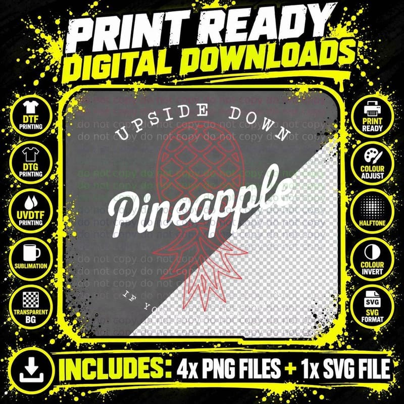 Funny If You Know Swinging Upside Down Pineapple T-Shirt Png SVG Digital Bundle