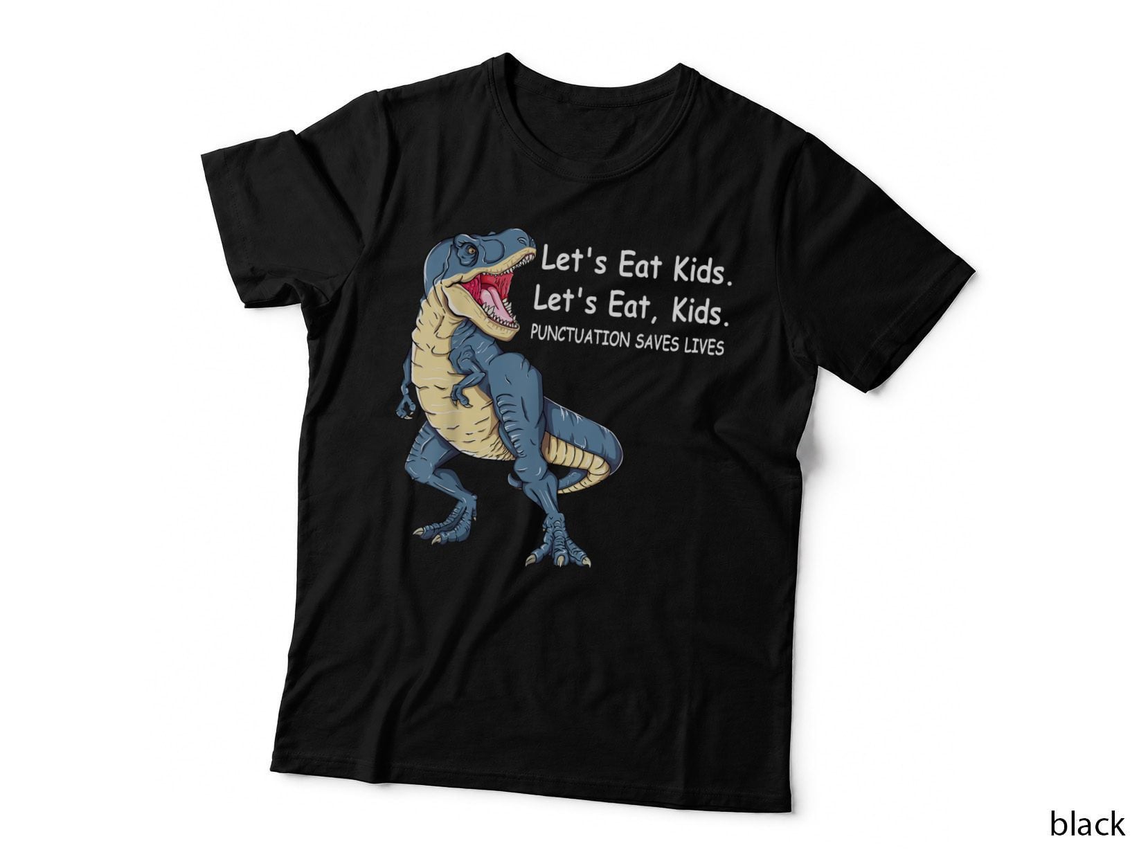 Funny Let's Eat Kids Punctuation Saves Lives Grammar T-Shirt