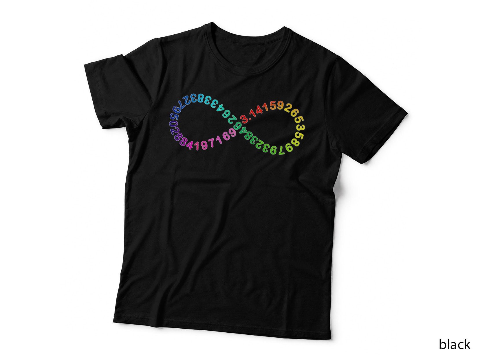 Funny Pi Day Math Digits of Pi Infinity Rainbow T-Shirt
