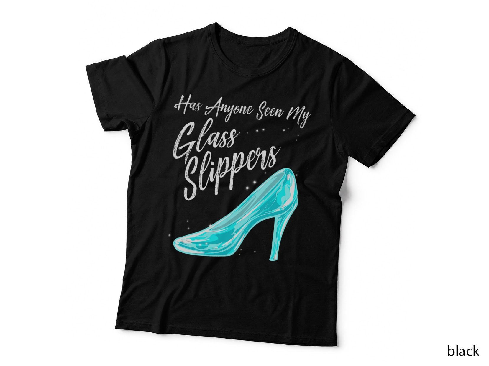 Funny Princess Glass Slippers Gift Women Fairy Tale Girls T-Shirt