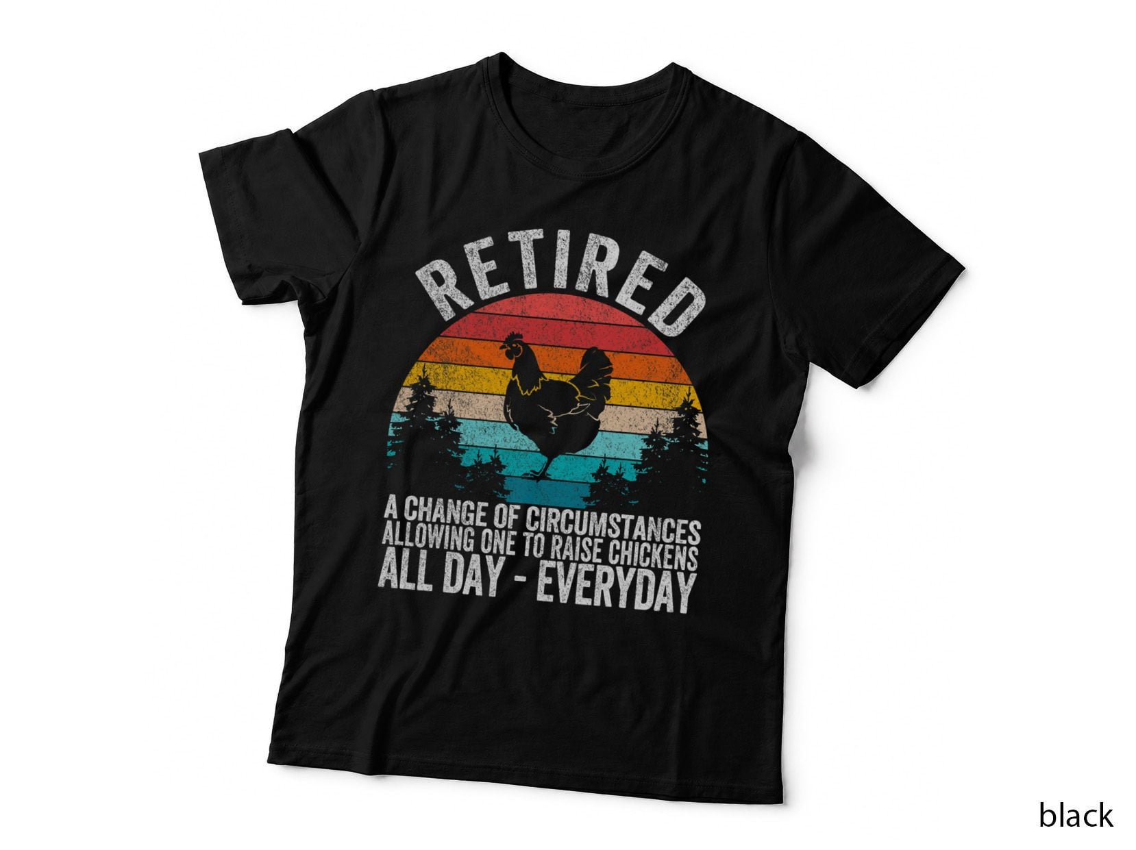 Funny Retired Definition Retirement Plan Raising Chickens T-Shirt