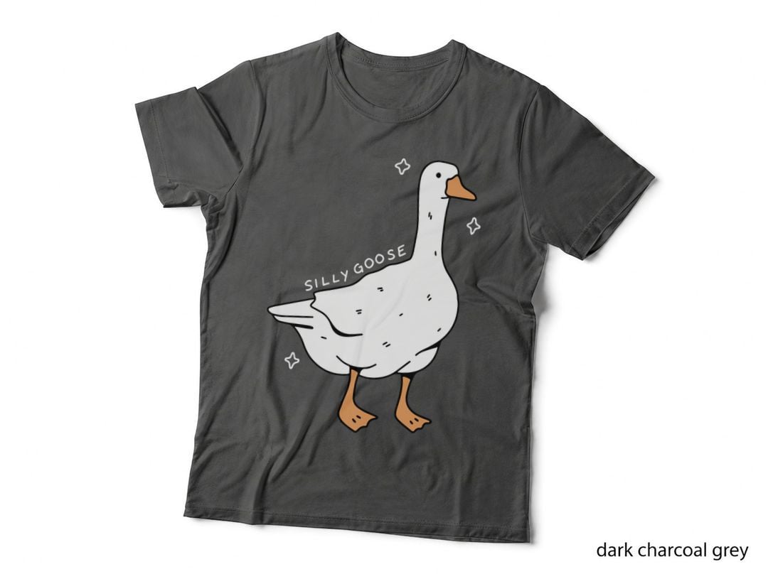 Funny Silly Goose Cute Goose Meme Women Men Clothing Pullover Hoodie T-Shirt