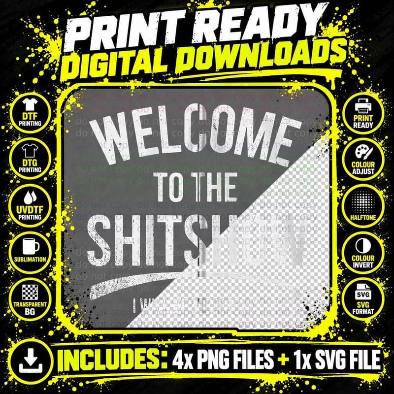 Funny Welcome to the Shitshow Meme, Vintage Png SVG Digital Bundle