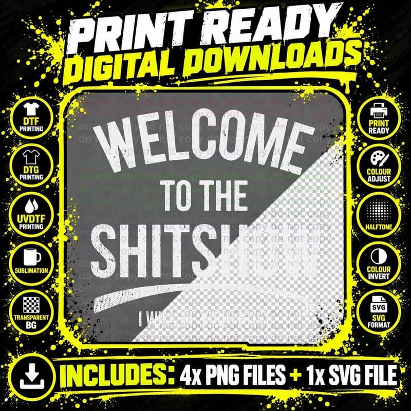 Funny Welcome to the Shitshow Meme, Vintage Png SVG Digital Bundle