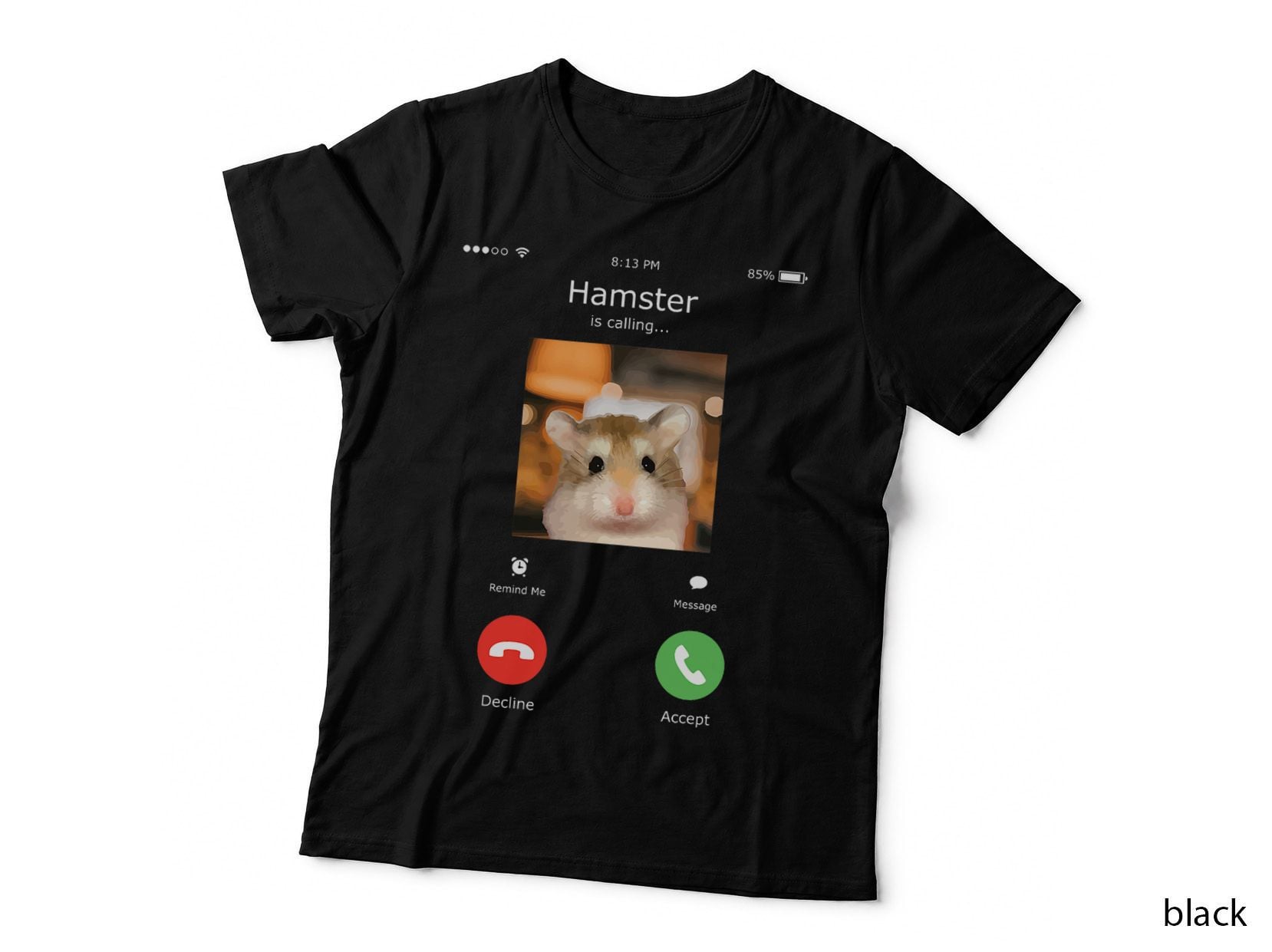 Hamster Is Calling Funny Animal Lover Hamster Owner Phone T-Shirt