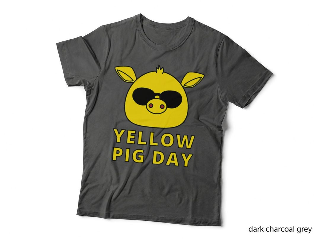 Happy Yellow Pig Day Funny Pigs and Animals T-Shirt