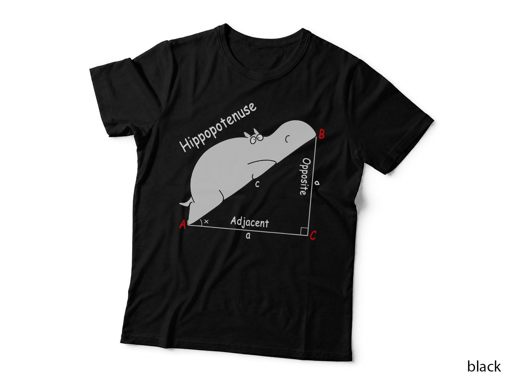 Hippopotenuse Hippopotamus Funny Math Geometry T-Shirt