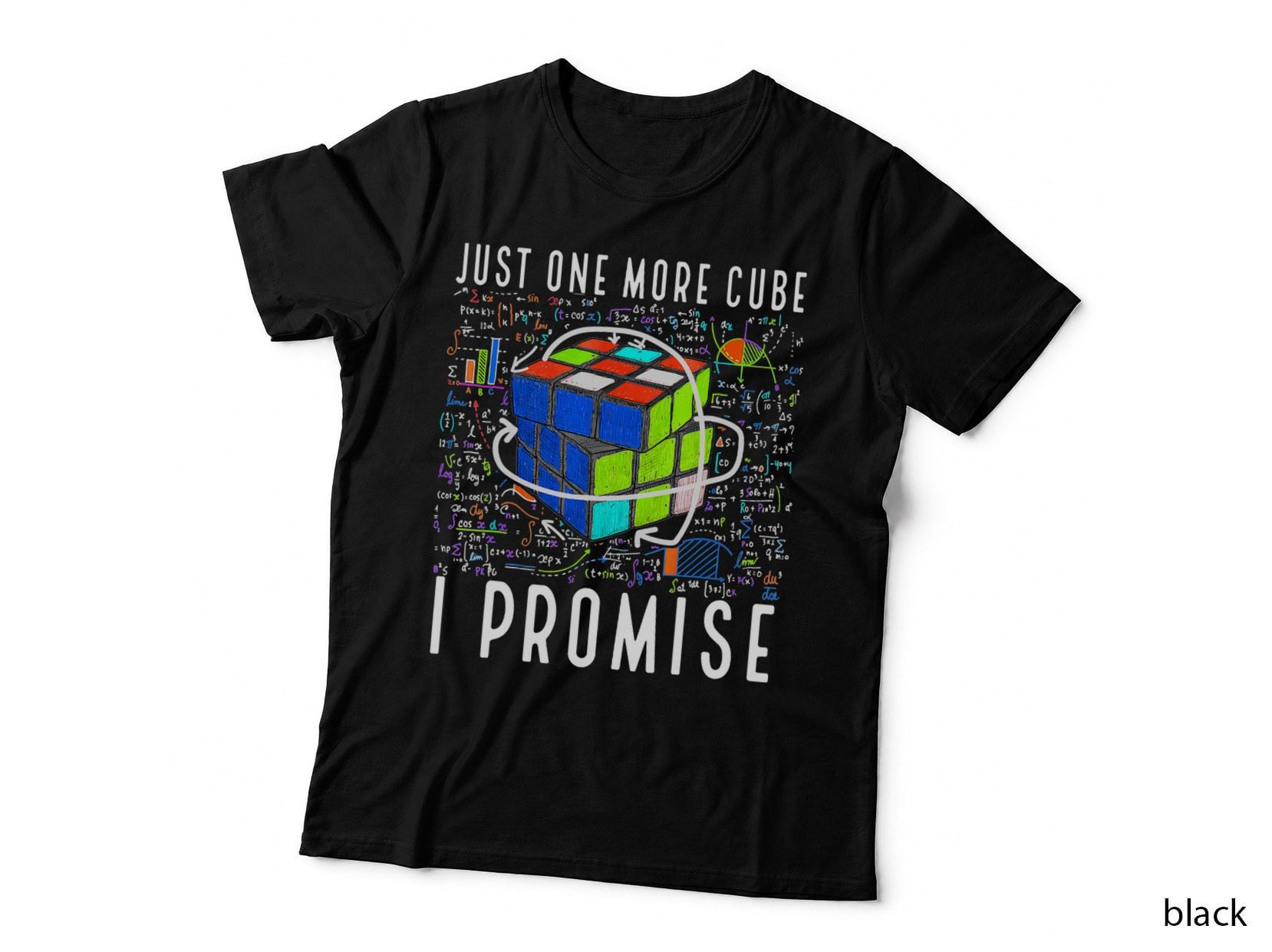 I'm Just Here to Solve Cubes Funny Math Lover Speed Cubing T-Shirt