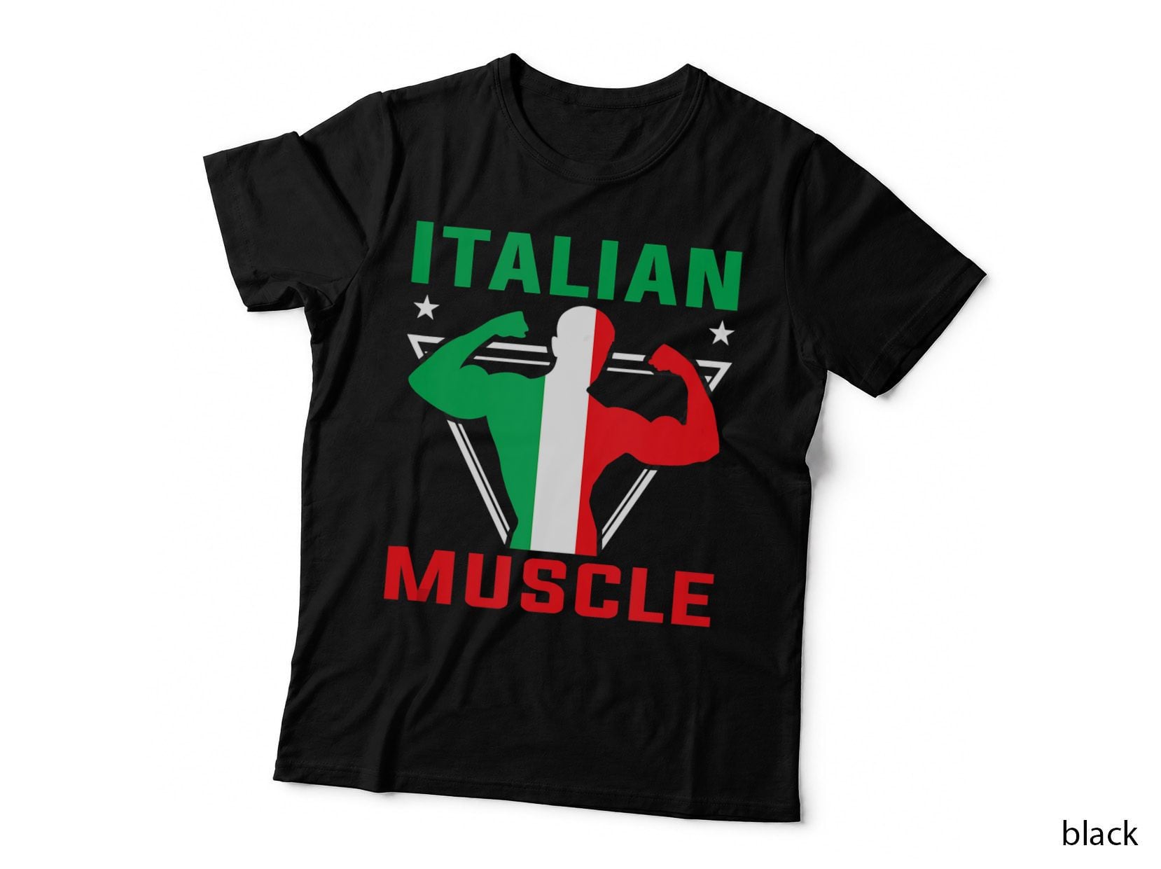 Italian Muscle Funny Italian Heritage Workout Gift for, Funny T-Shirt