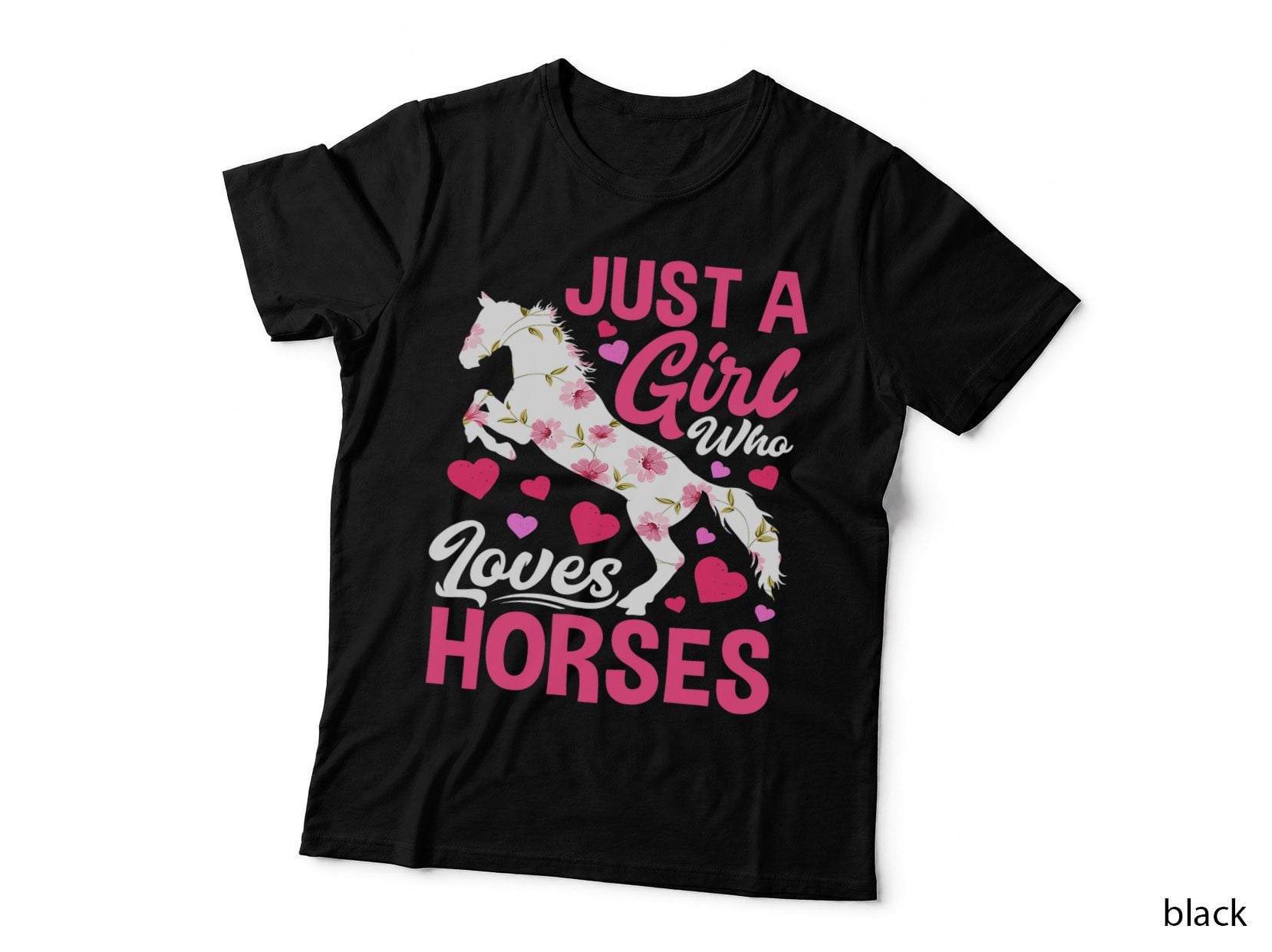 Just a Girl Who Loves Horses Funny Horseback Riding T-Shirt