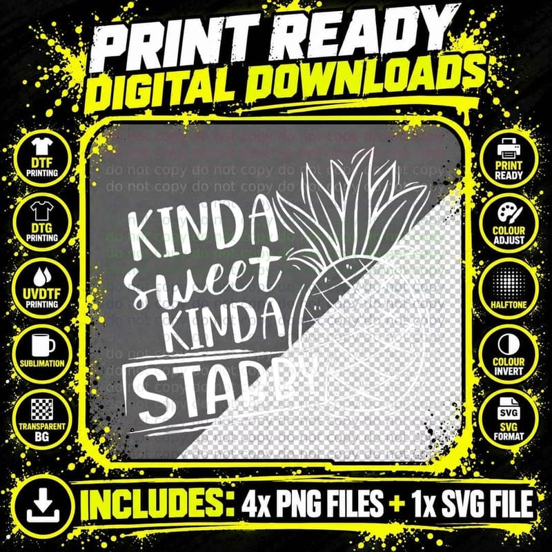 Kinda Sweet Kinda Stabby Funny Sarcastic Sarcasm Png SVG Digital Bundle