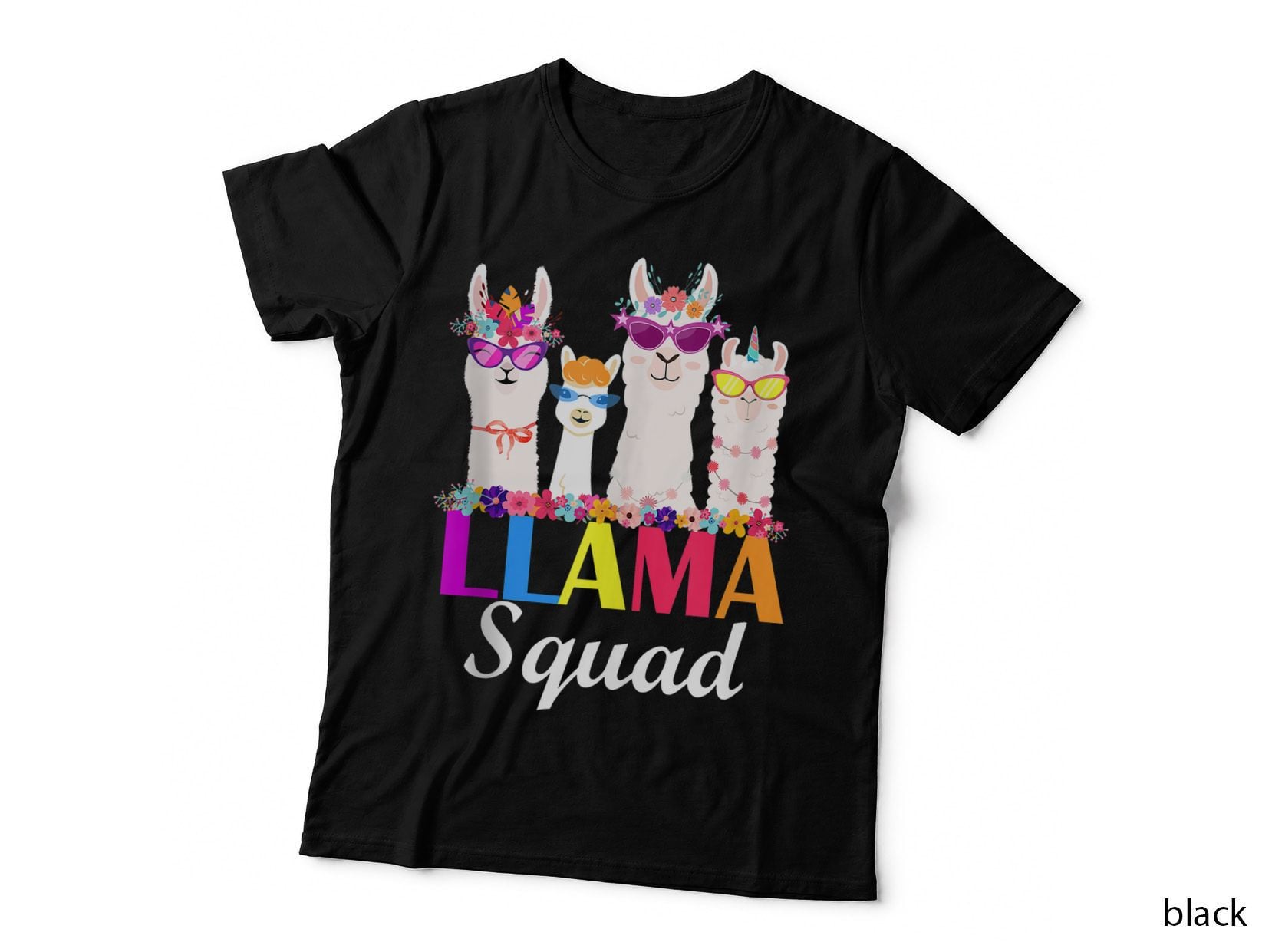 Llama Squad Funny Cute Llama Matching, Llama Lover T-Shirt