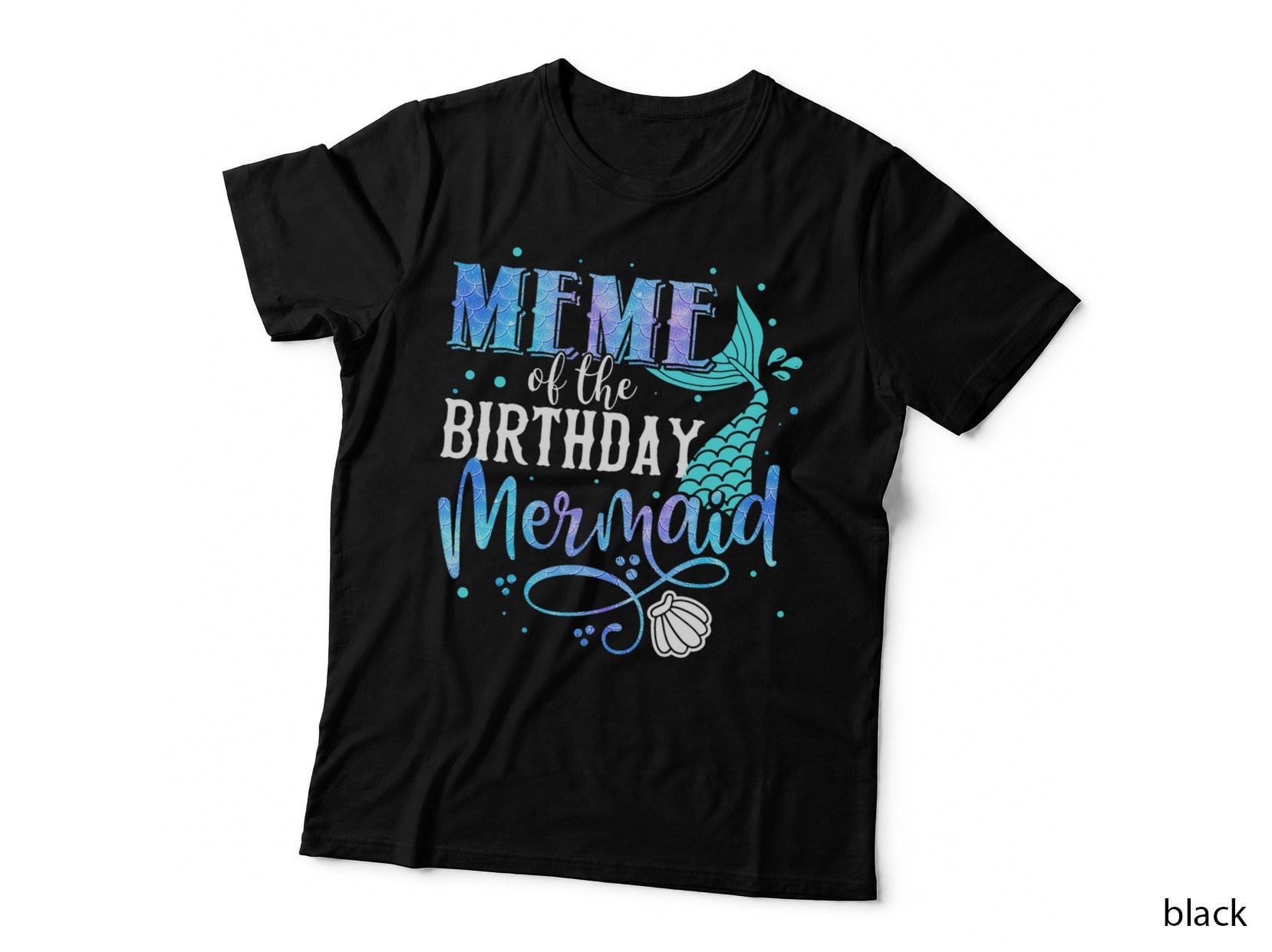 Meme of the Birthday Mermaid Family Matching Party Squad T-Shirt