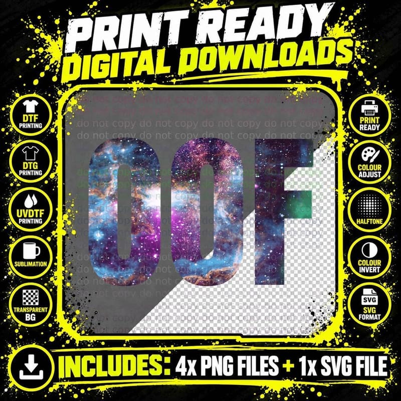 OOF Cosmic Space Meme Hoodie, Joke Gift T-Shirt Png SVG Digital Bundle