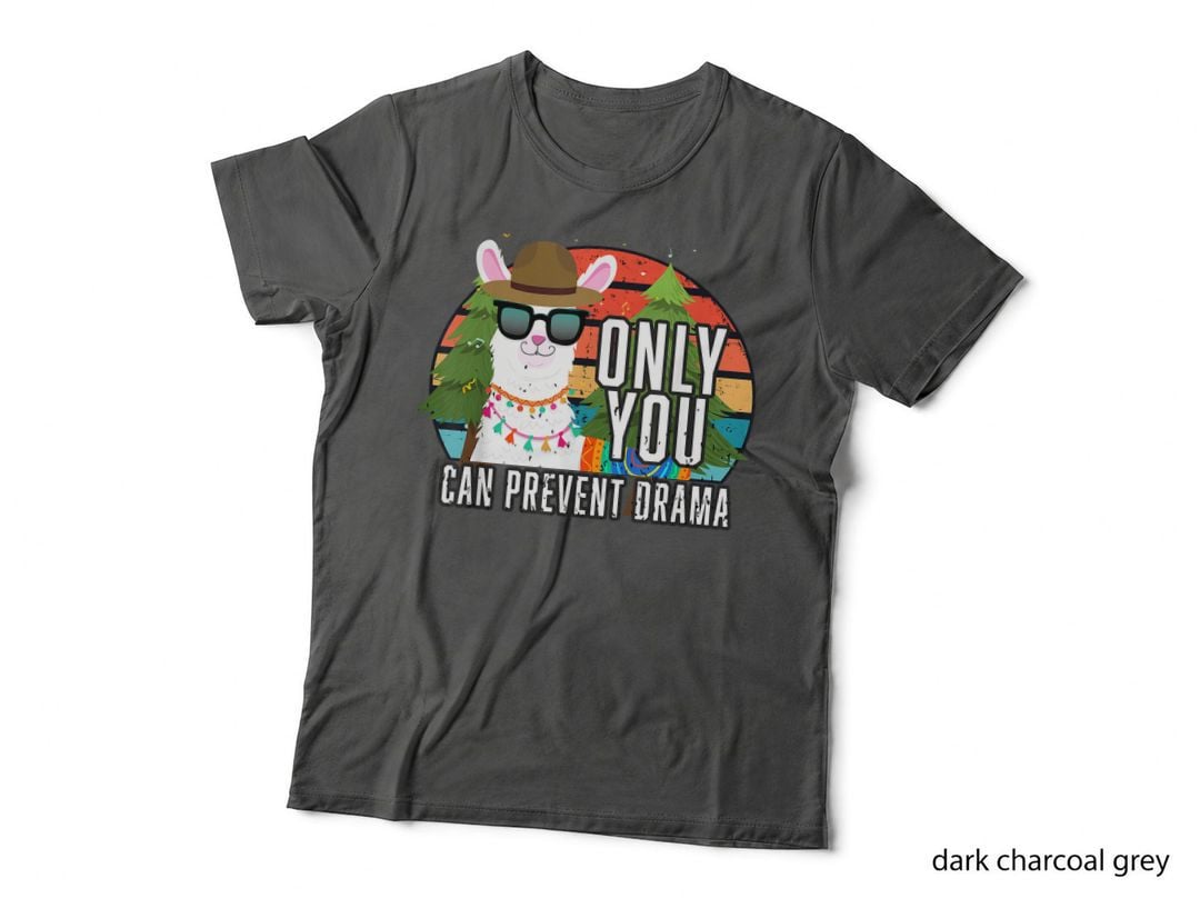 Only You Can Prevent Drama Funny Llama Novelty T-Shirt