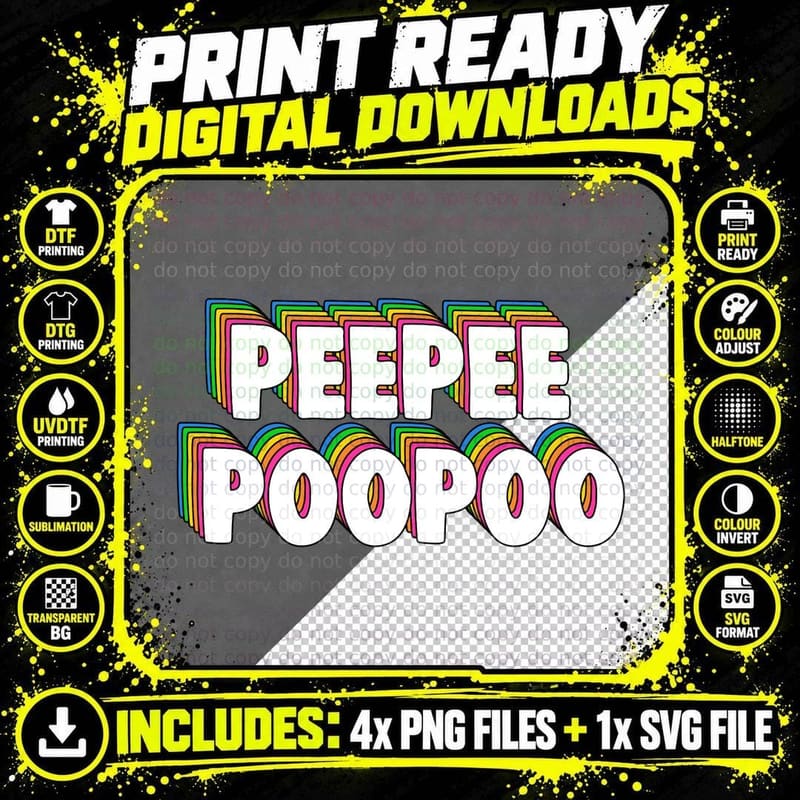Peepeepoopoo Meme Pullover Hoodie, Funny Gift T-Shirt Png SVG Digital Bundle