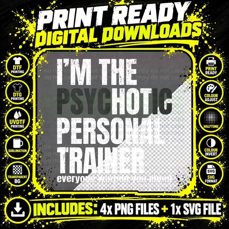 Personal Trainer Meme - Fitness Motivation - Funny Png SVG Digital Bundle