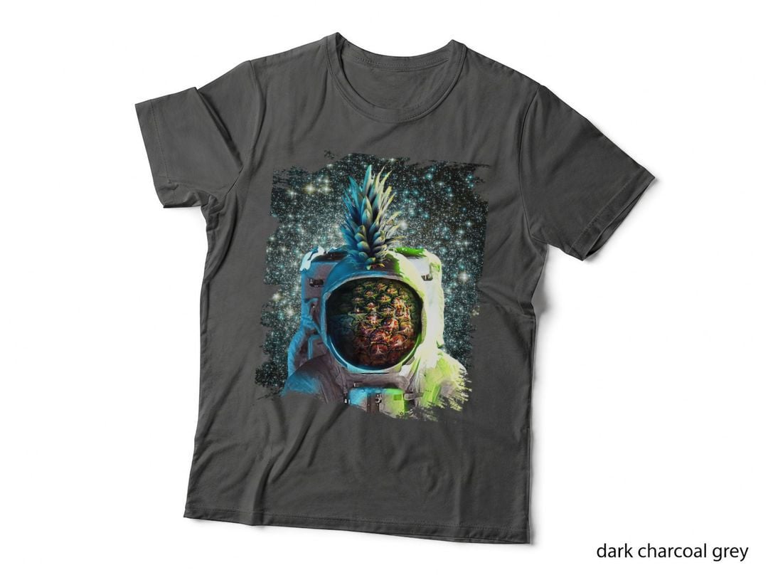Pineapple Astronaut in Outer Space Galaxy Funny T-Shirt
