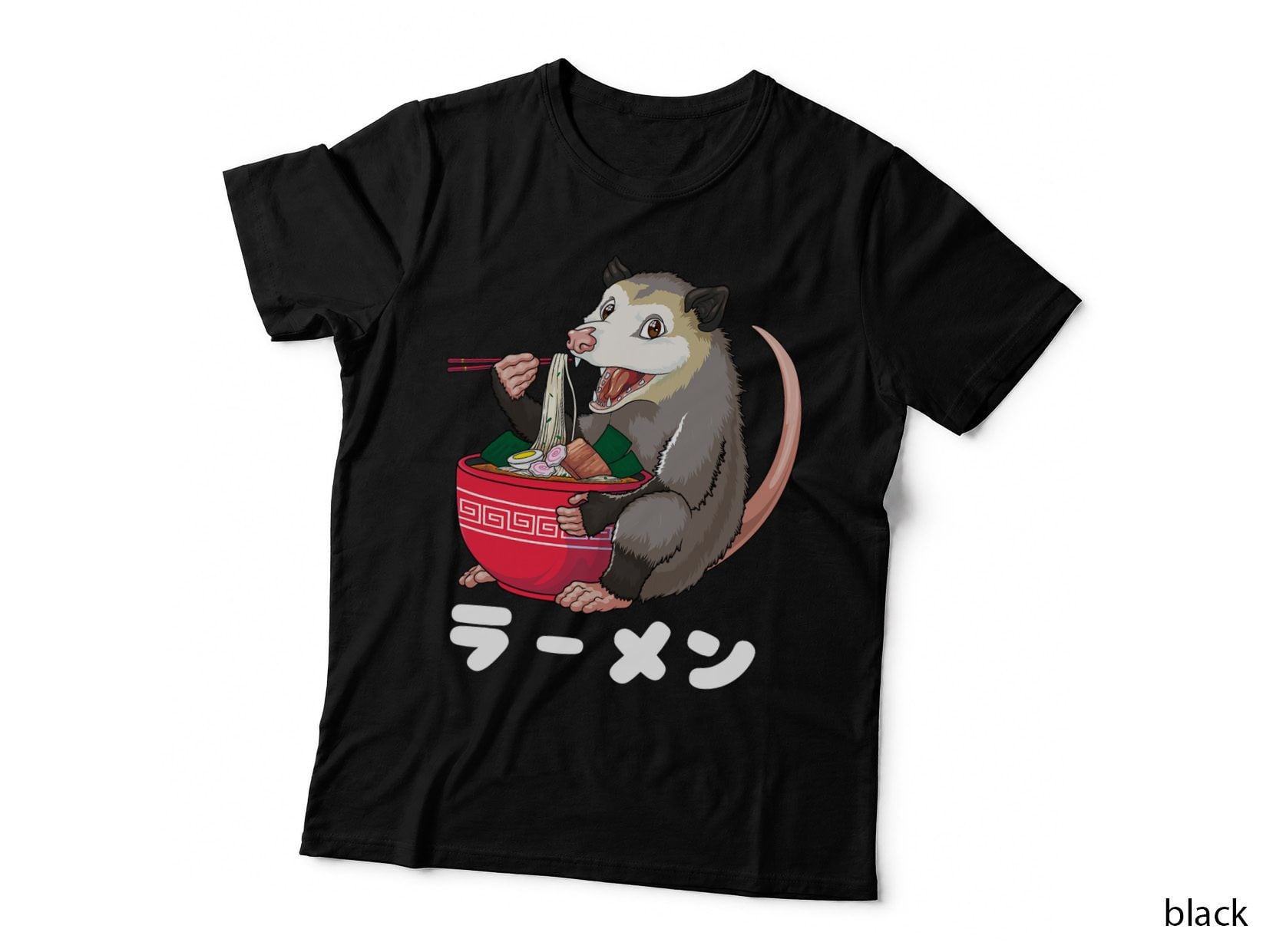 Possum Shirt Ramen Opossum Funny Japanese Ramen Noodles T-Shirt
