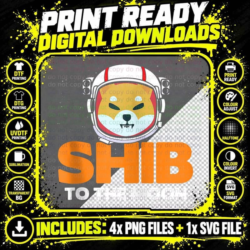 Shiba Token - Shiba Inu Crypto - Meme Coin - Shib Coin Png SVG Digital Bundle