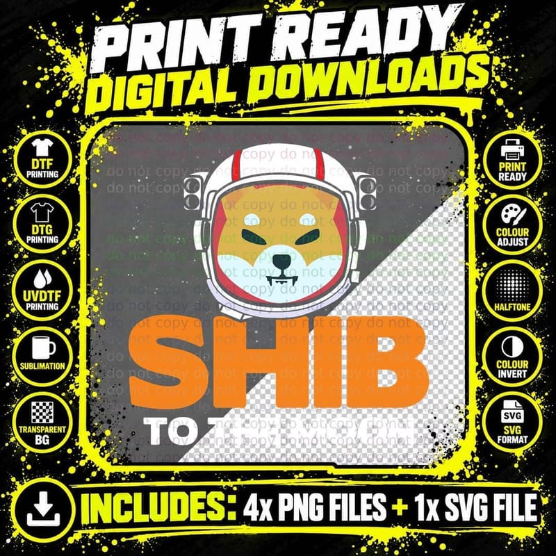 Shiba Token - Shiba Inu Crypto - Meme Coin - Shib Coin Png SVG Digital Bundle