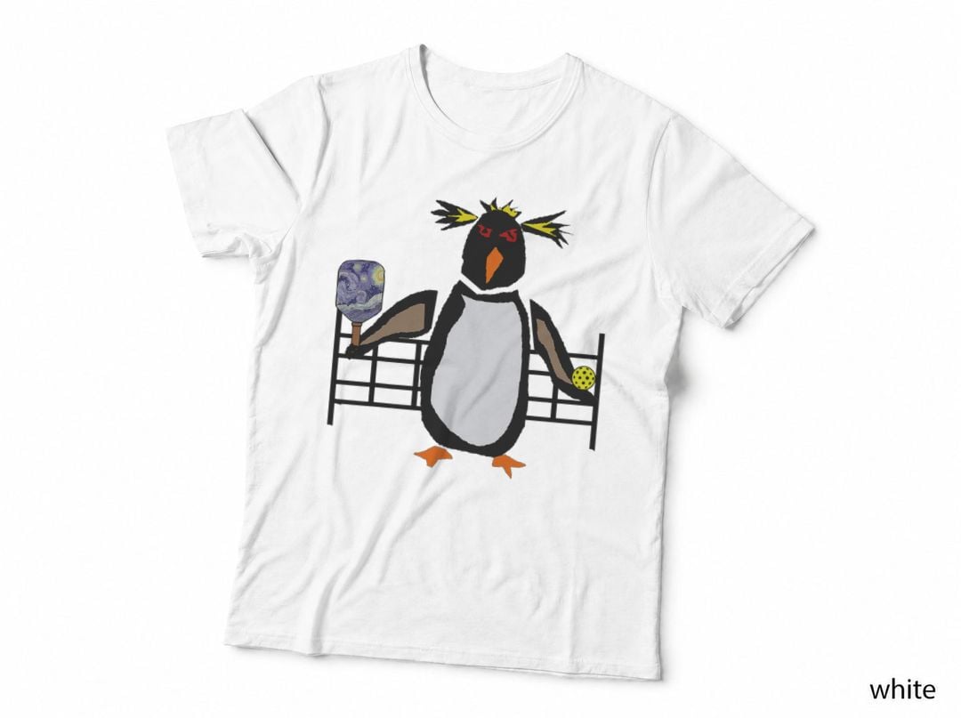 Smileteessports Funny Penguin Playing Pickleball Cartoon T-Shirt