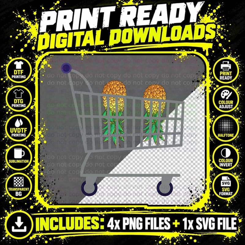 Swingers Pineapple Cart Swinger Lifestyle Funny Swinging Png SVG Digital Bundle