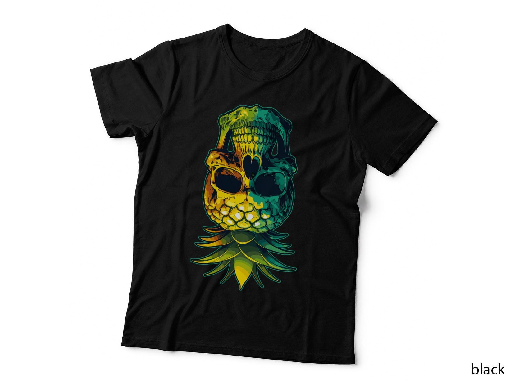 Swinging Pineapple Skull Funny Upside Down Pineapple Swinger T-Shirt
