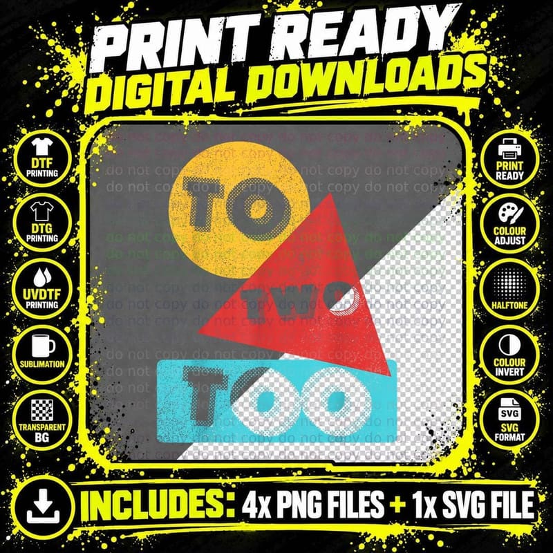 To Two Too Grammatical Correct Punctuation Funny Grammar Png SVG Digital Bundle