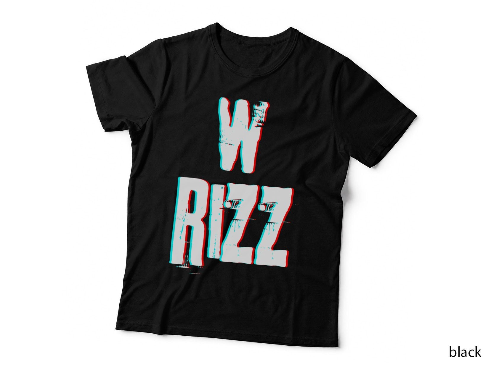 W Rizz Glitchy Trending Meme Slang Pullover Hoodie, Novelty Gift T-Shirt