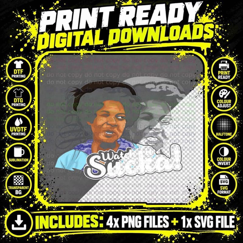 Watch It Sucka Son in Sanford City Funny and Meme Png SVG Digital Bundle