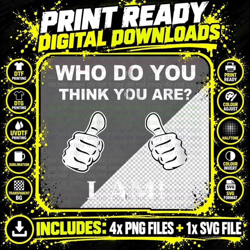 Who Do You Think You Are I Am Viral Funny Bowling Meme Png SVG Digital Bundle