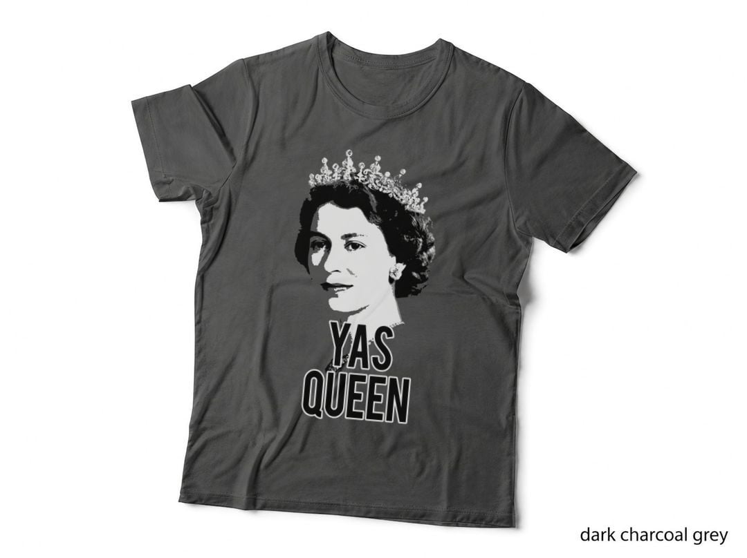 YAS QUEEN Elizabeth II Hoody Hoodie Meme British Crown Funny T-Shirt
