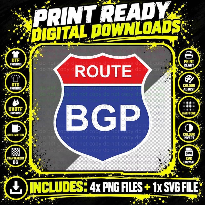 BGP Funny Network Engineer Geeky Nerd T-Shirt Png SVG Digital Bundle