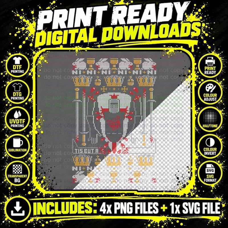 Black Knight Holy Grail Legs off Funny British Comedy Png SVG Digital Bundle