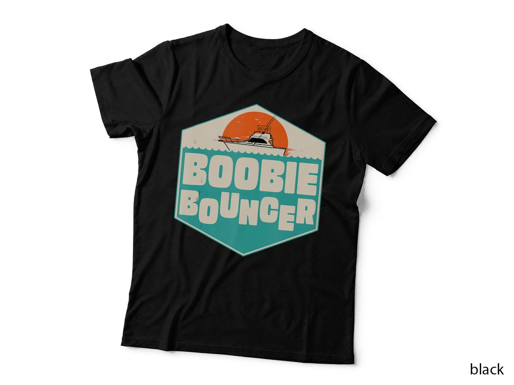 Boobie Bouncer Funny Cool Vintage Ship Sailing Boat Top T-Shirt