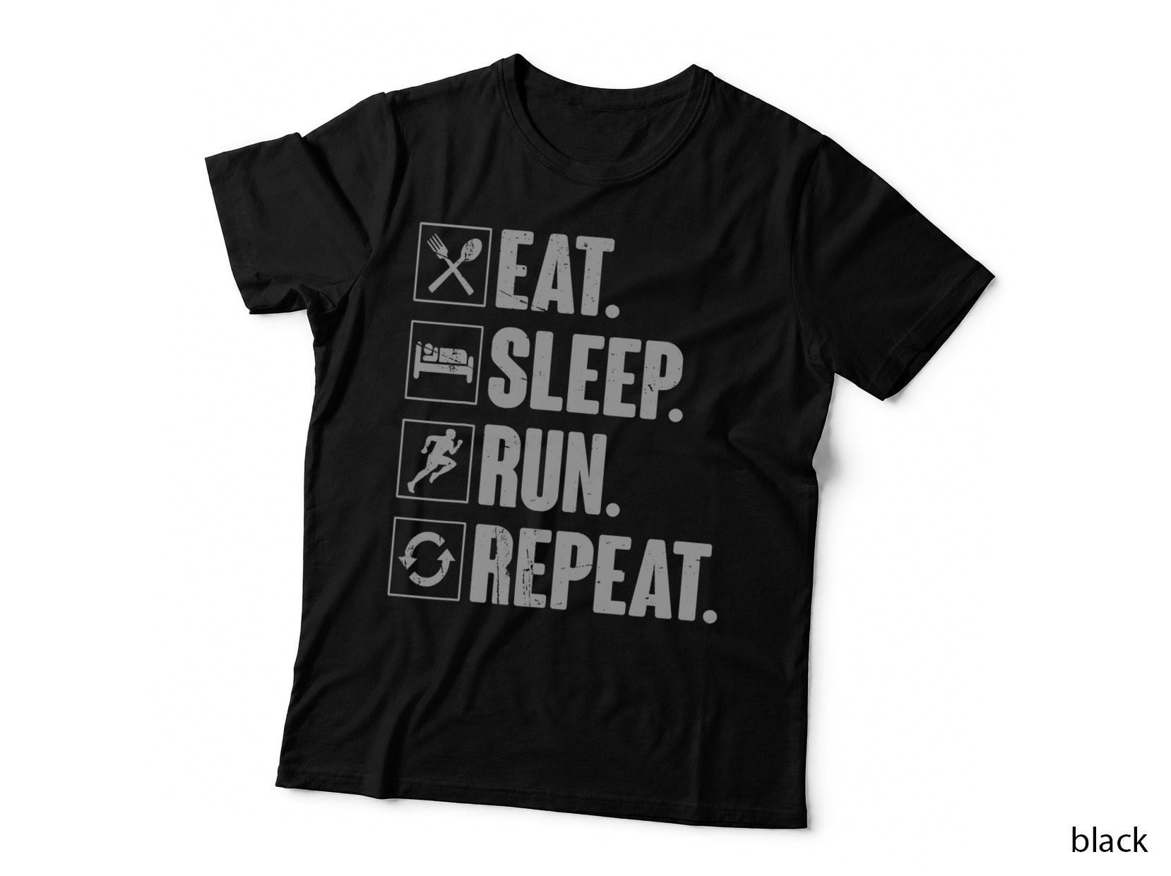 Eat Sleep Run Repeat - Funny Vintage Running Runner Gift T-Shirt