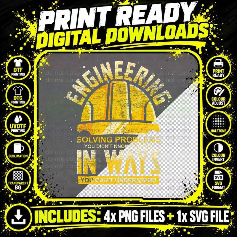 Engineering in Ways You Can't Understand Funny Engineer Png SVG Digital Bundle