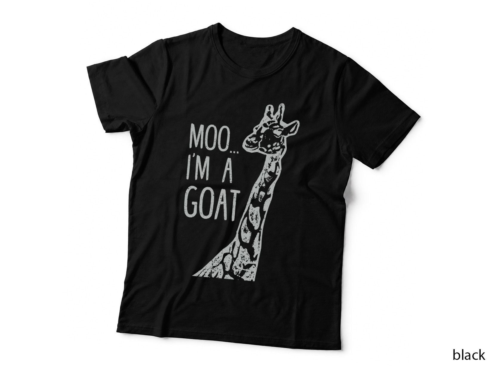 Funny Design Giraffe Moo I'm a Goat Farm Zoo Animal Design T-Shirt