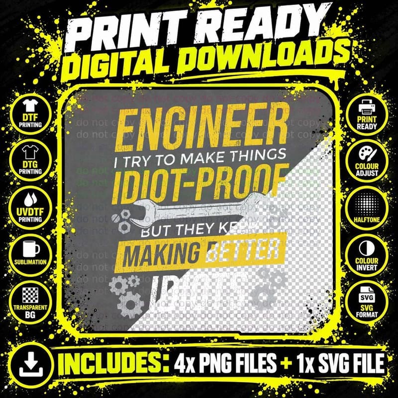 Funny Engineering Quote for an Engineer T-Shirt Png SVG Digital Bundle
